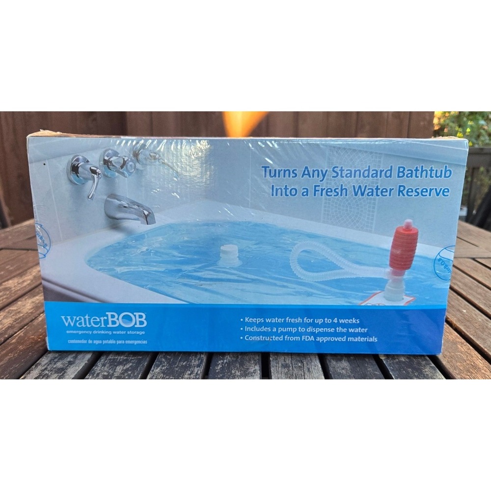 waterBOB Emergency Drinking Water Storage 100-Gallon Bathtub Kit New Sealed